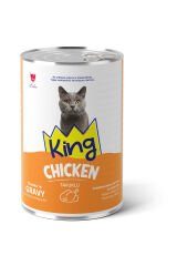 Sos İçerisinde Et Parçacıklı Tavuklu Kedi Konservesi 400 G x 12 Adet