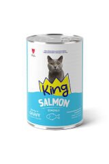 Sos İçerisinde Et Parçacıklı Somonlu Kedi Konservesi 400 gr X 24 Adet