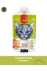 Taze Ton Balıklı-Tavuklu Kedi Et Ezmesi 90gr