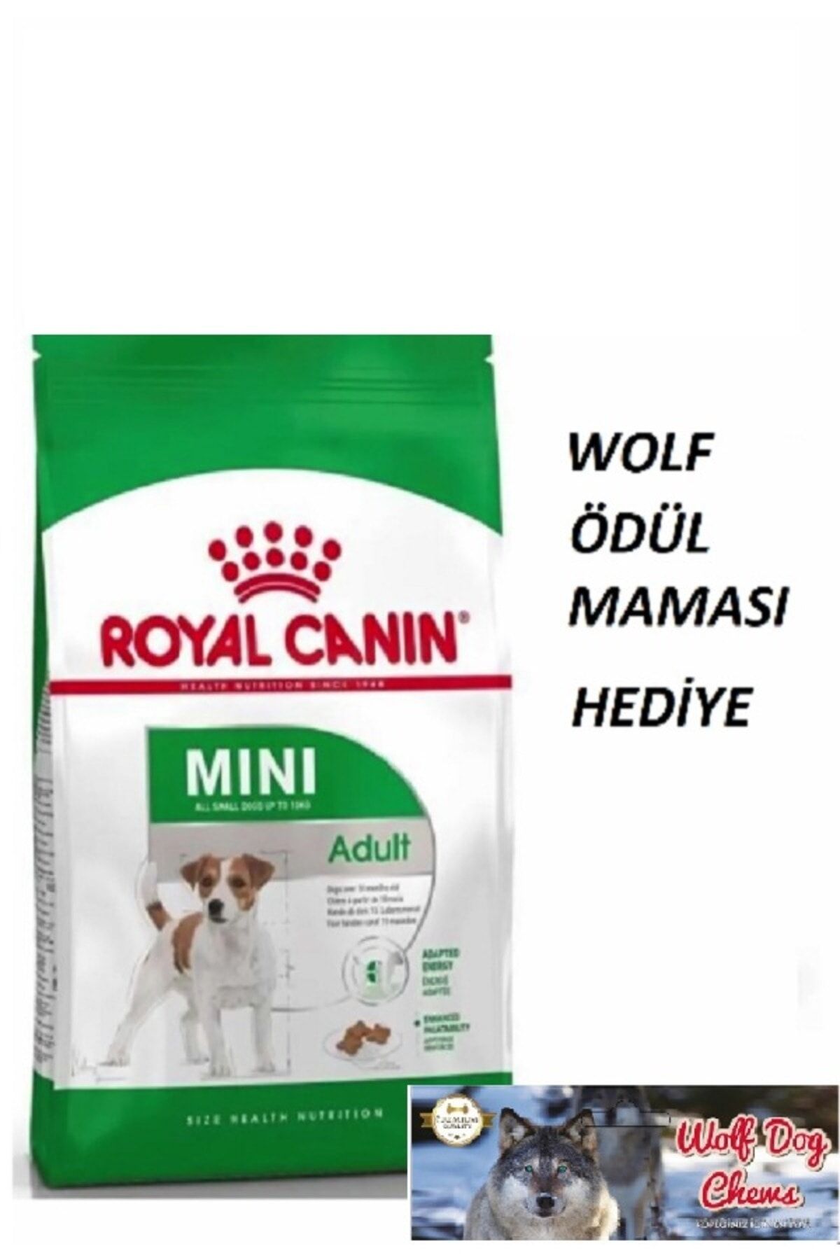 Wolf Hediyeli Mini Adult Küçük Irk Yetişkin Köpek Maması 4 Kg
