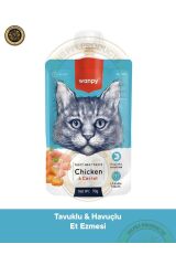 Taze Tavuklu-Havuçlu Kedi Et Ezmesi 90 gr