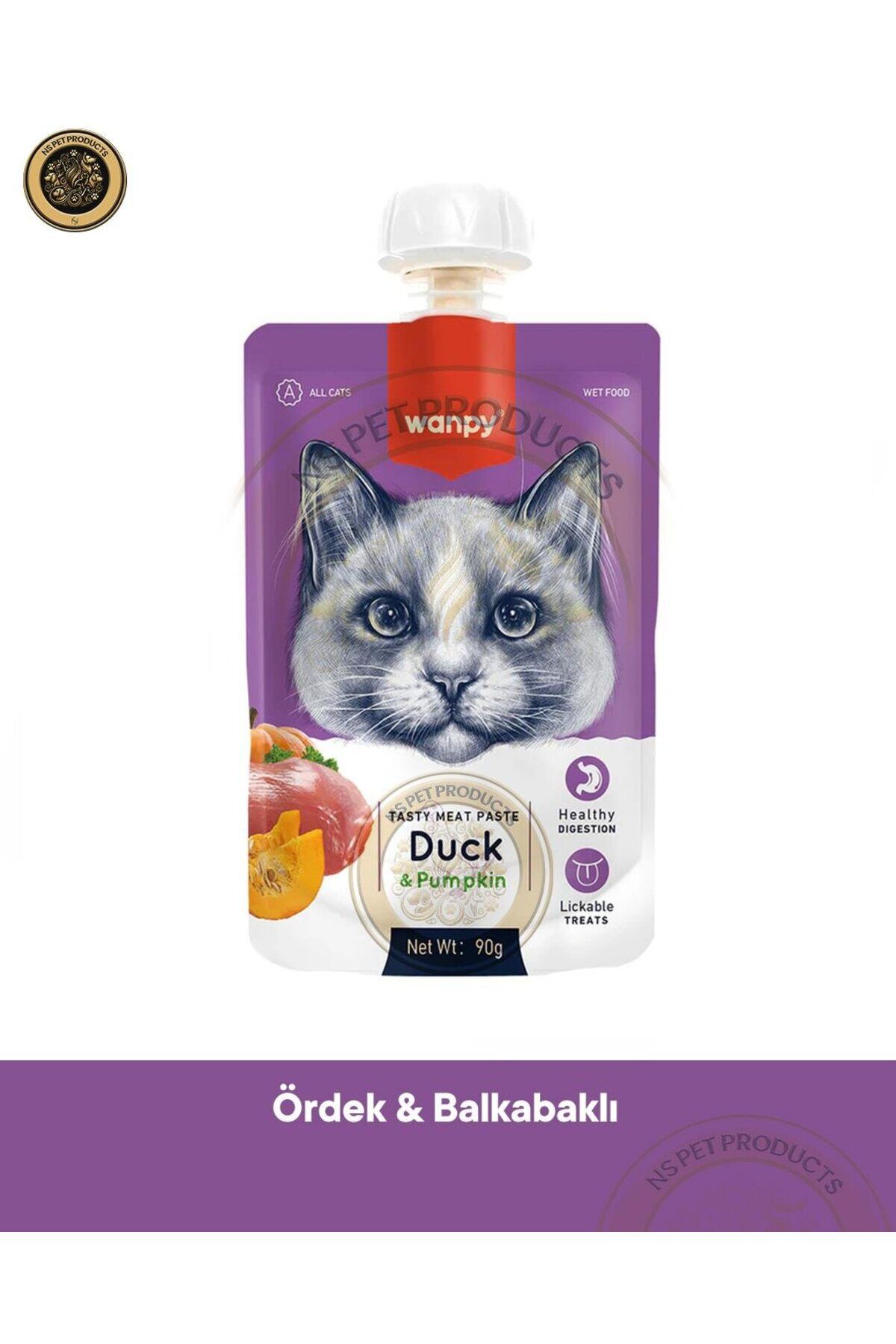 Taze Ördekli&Bal Kabaklı Kedi Et Ezmesi 90 gr