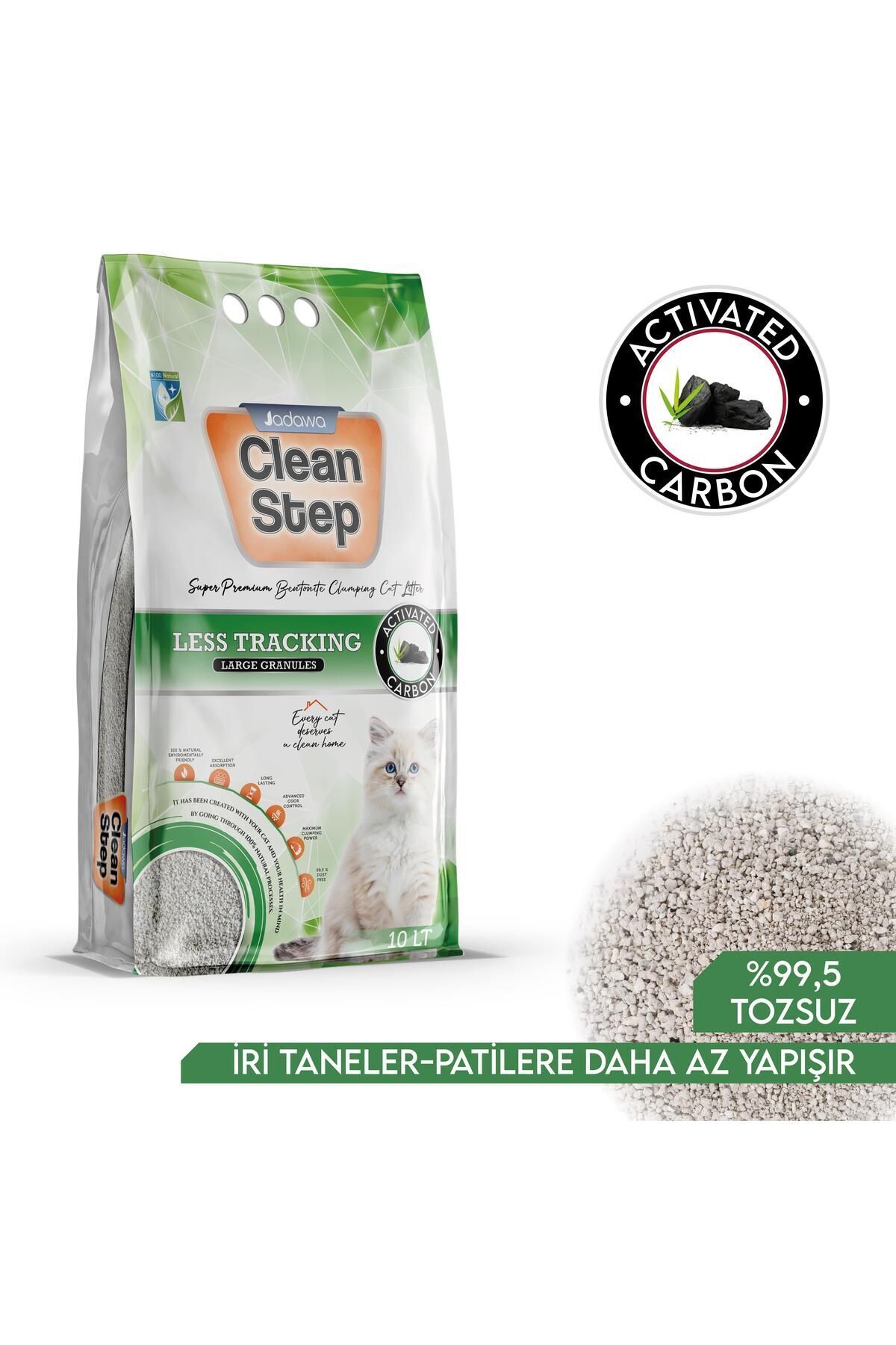 Clean Step Patilere Yapışmayan Aktif Karbonlu Topaklanan Kalın Tane Bentonit Kedi Kumu 10 Litre