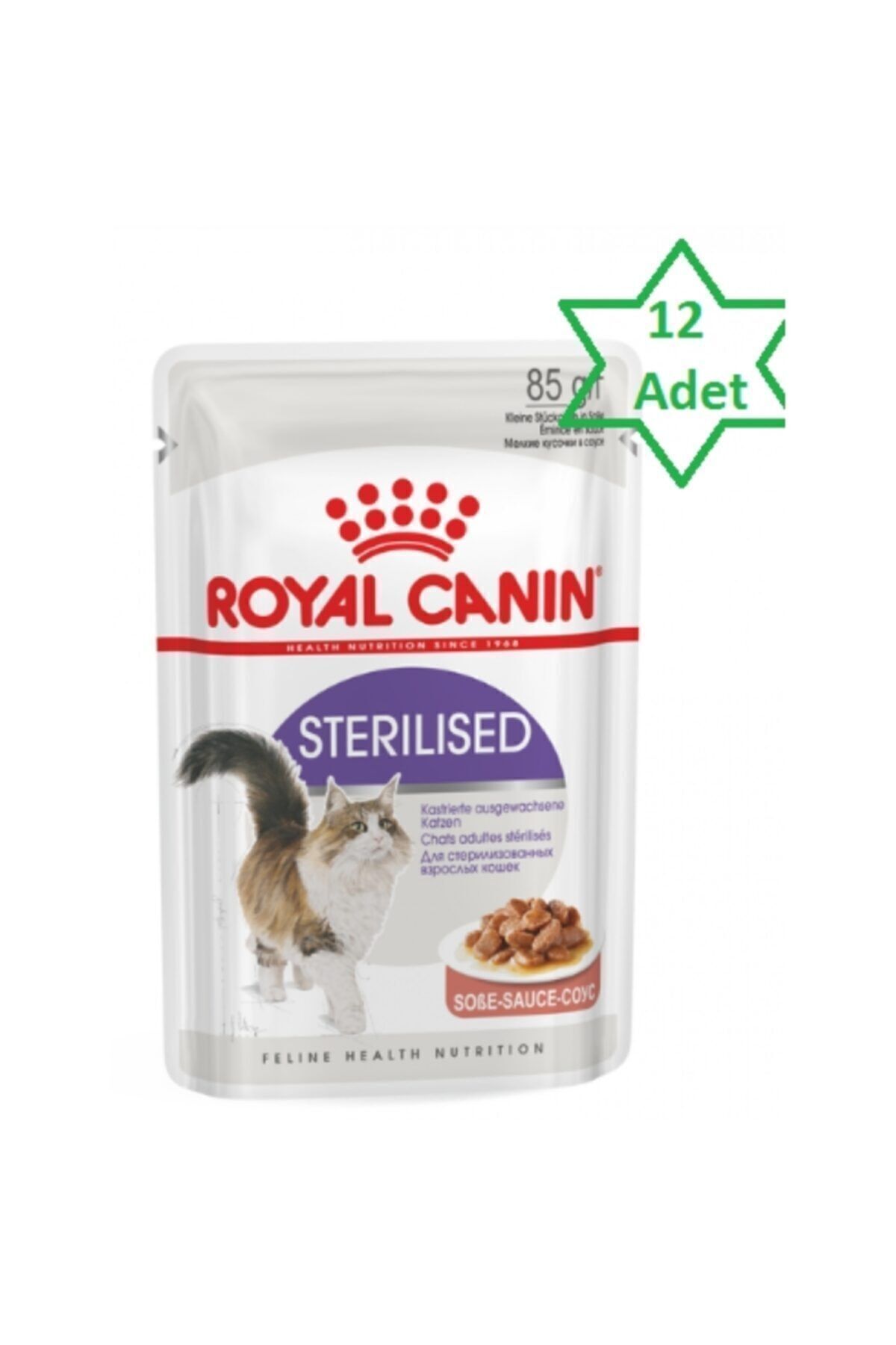 Gravy Pouch Sterilised Kısırlaştırılmış Yetişkin Kedi Yaş Maması 12 x 85 G