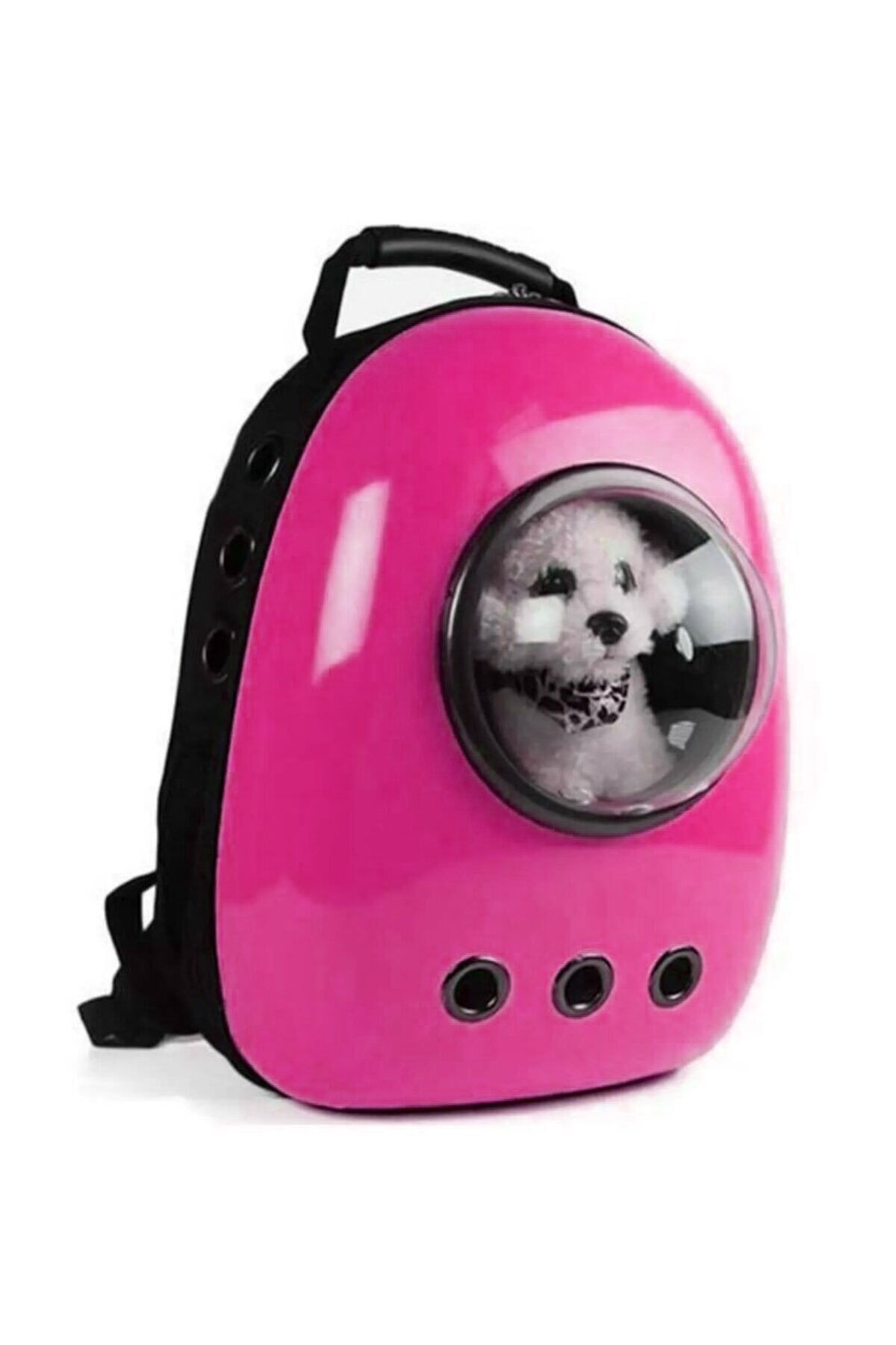 Astronot Kedi Köpek Taşıma Çantası 43x23x29 Cm Fuşya