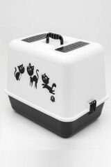 Kapalı Kedi Tuvalet Kabı 54,5 x 39,5 x 39 cm