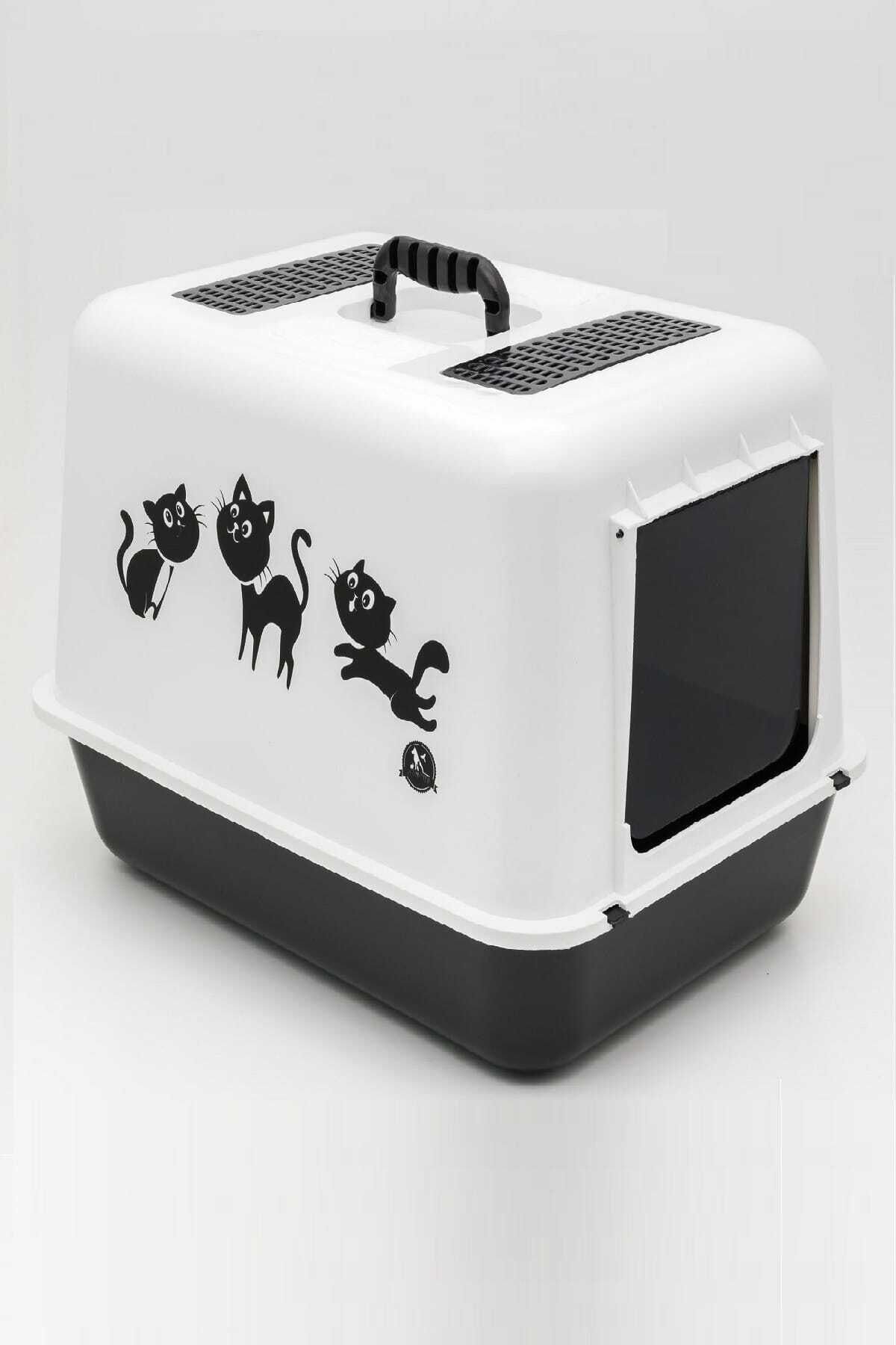 Kapalı Kedi Tuvalet Kabı 54,5 x 39,5 x 39 cm