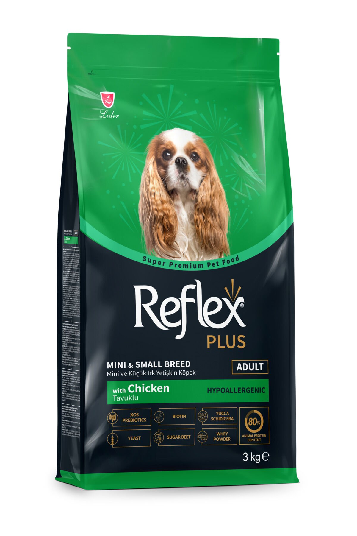 Plus Hipoalerjenik Mini ve Küçük Irklar için Tavuklu Yetişkin Köpek Maması 3 kg